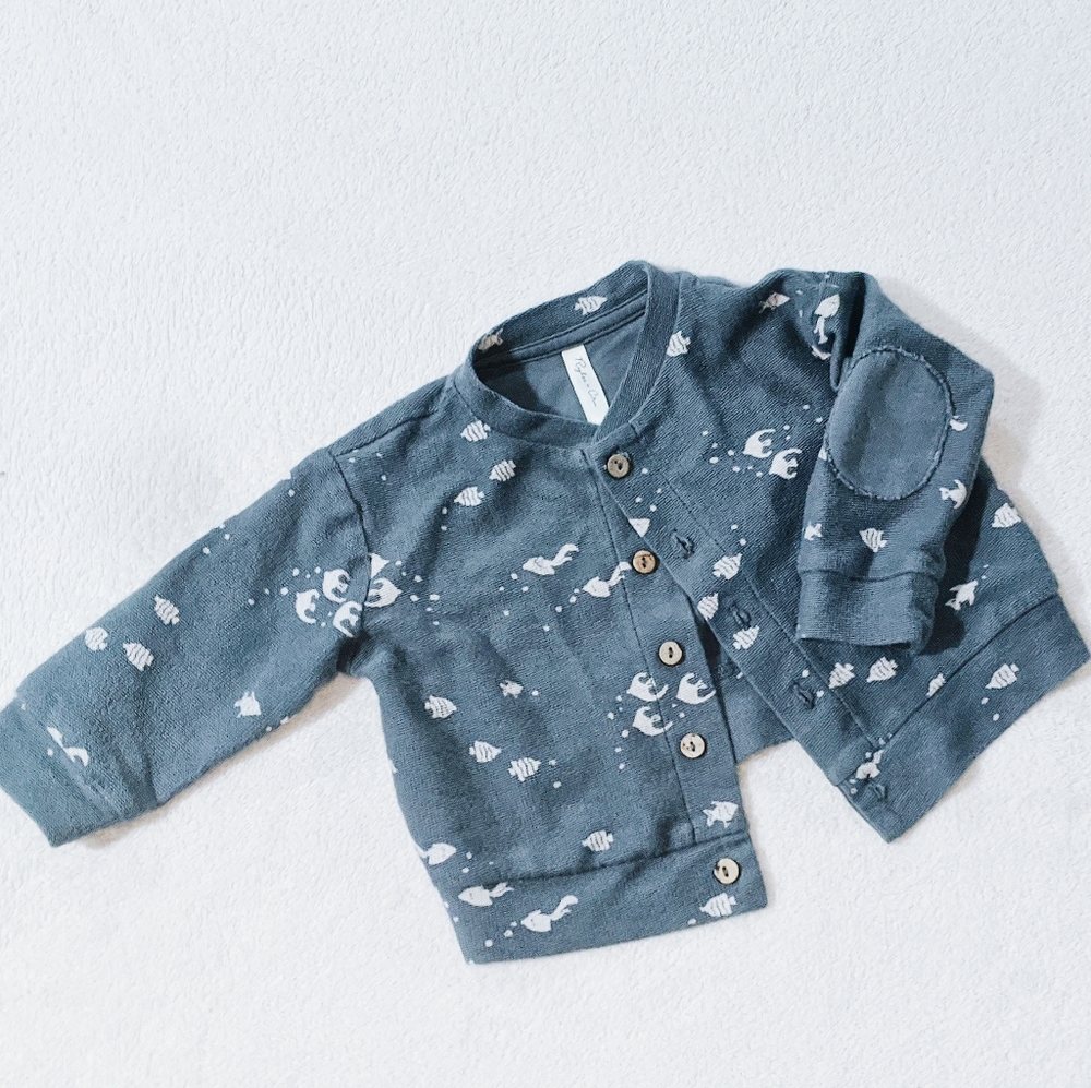 Rylee + Cru - Fish Print Sweater - 0-3 months
